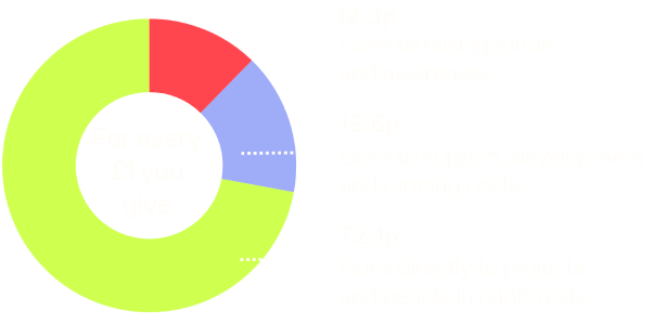 2024 Cool Earth fundraising spending chart