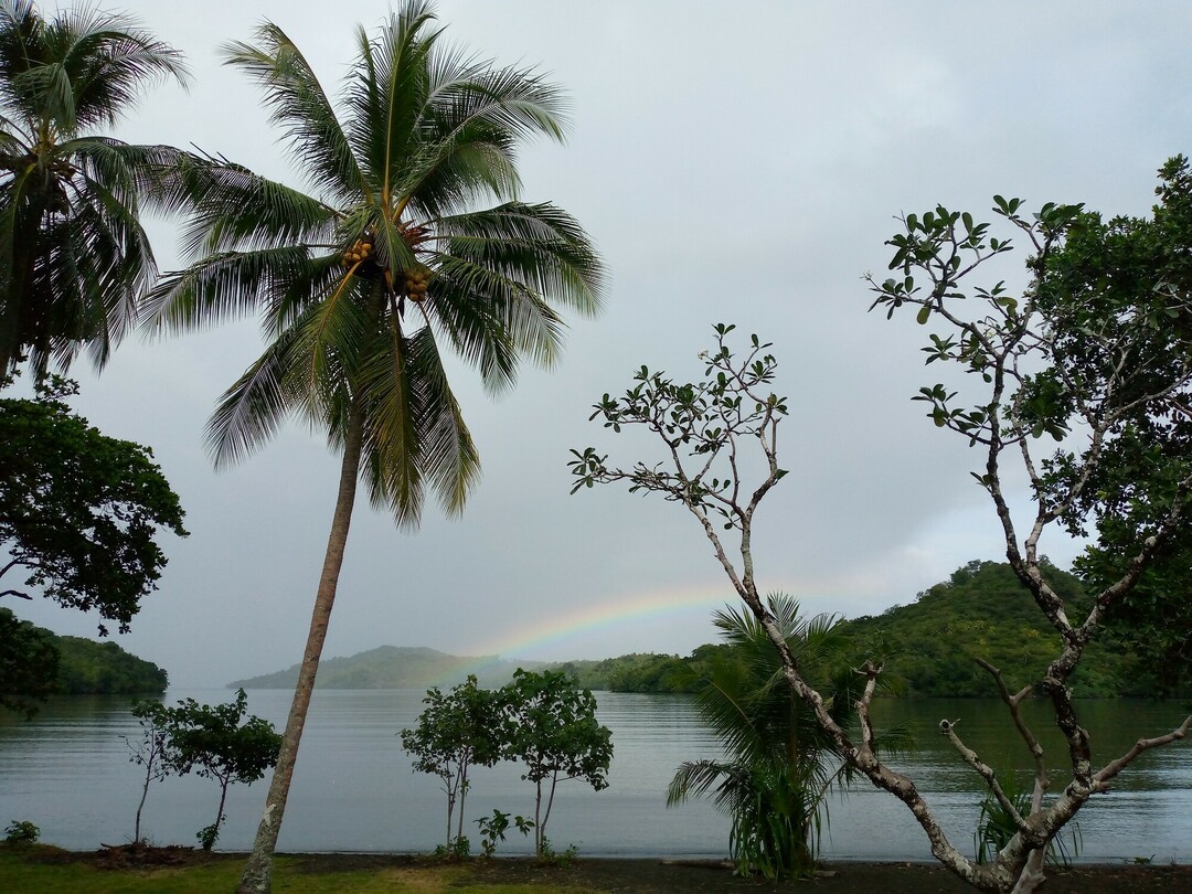 A rainbow after a storm in Papua New Guinea.