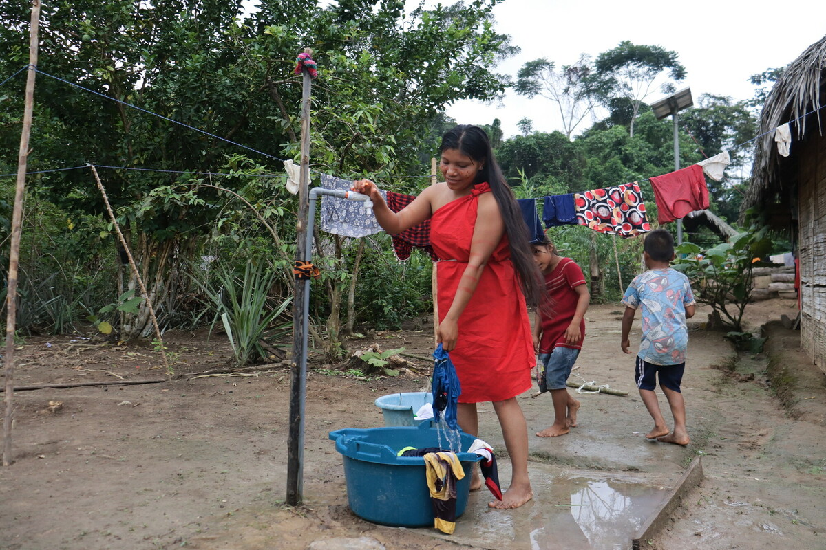 Direct access to water is now available throughout the Katish community in the Amazon rainforest.