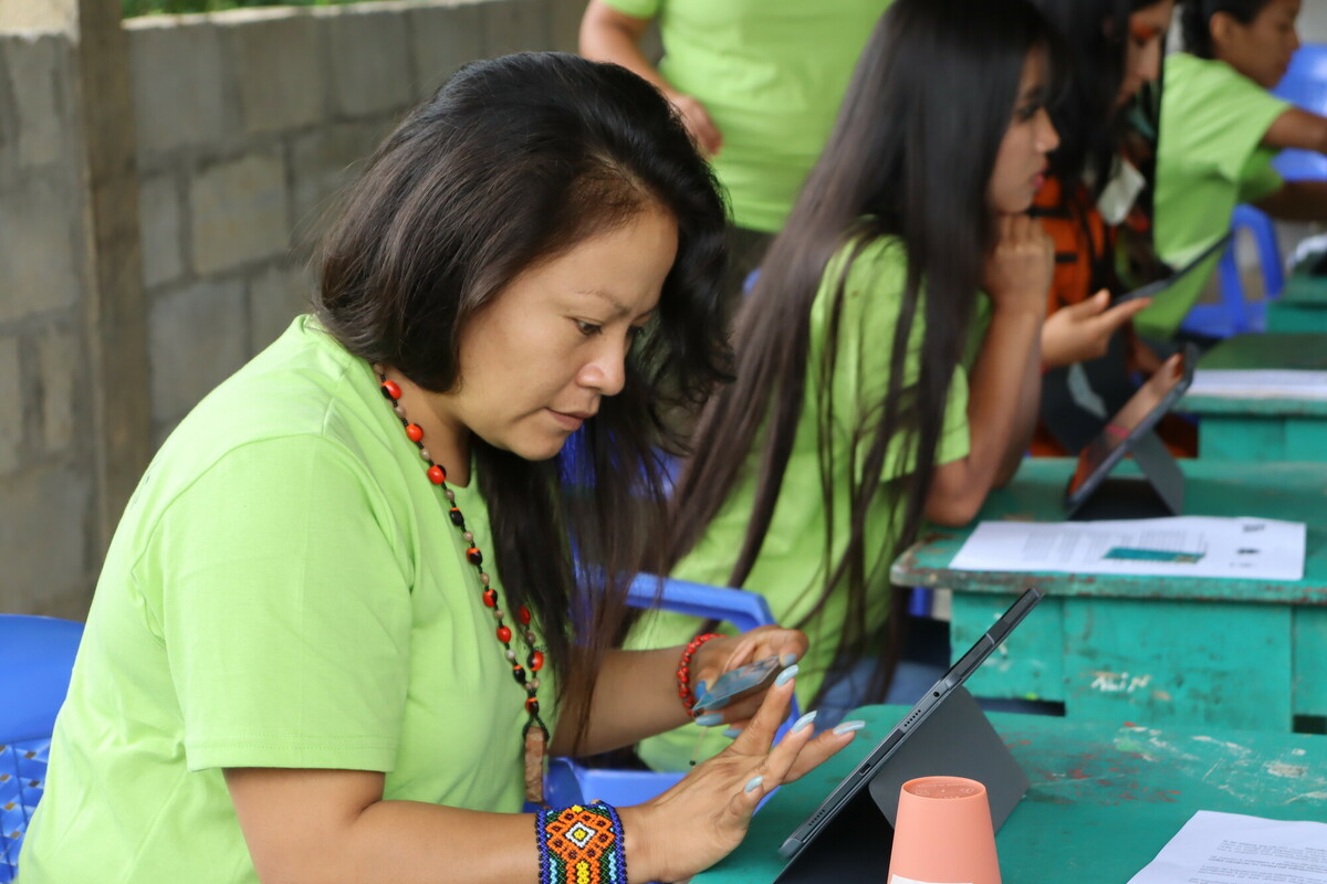 Images from the sign up process to the Basic Income pilot in the Amazon rainforest. 